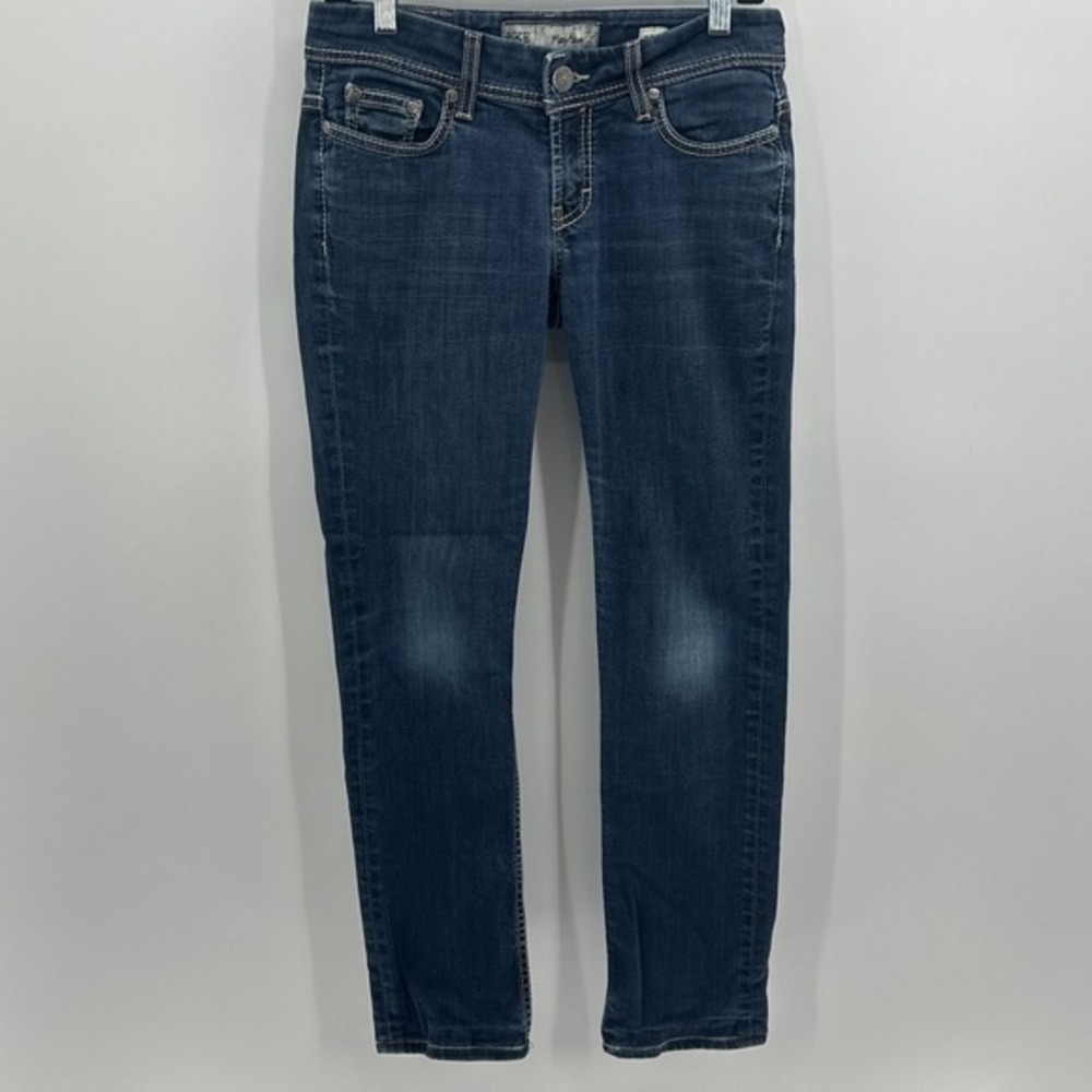 BKE Women's Payton Jeans Universal Fit Mid-Rise Skinny Black Stretch‎ 28x29 Dark